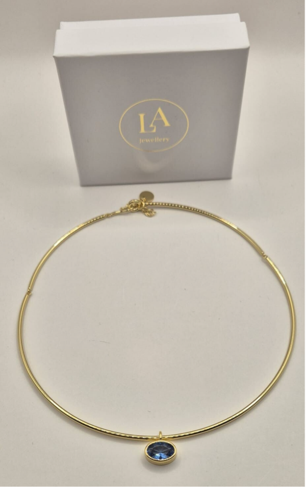 Bangle ketting - licht blauw