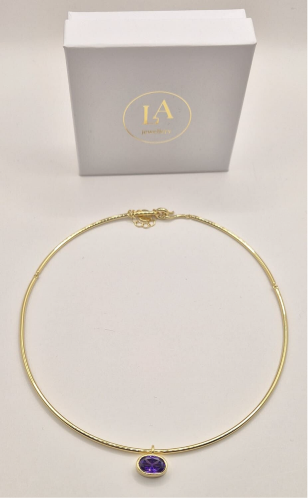 Bangle ketting - paars