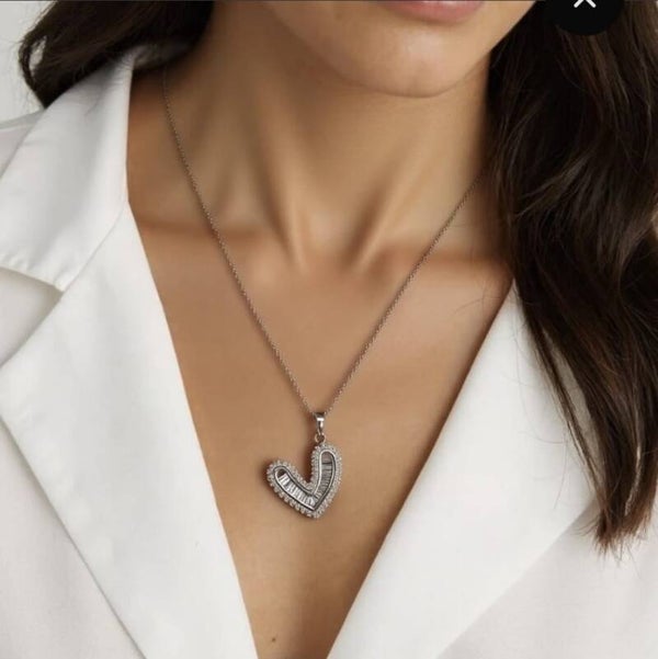 Rosa ketting zilver