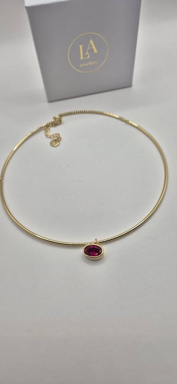Bangle ketting - donker roze/fuchsia