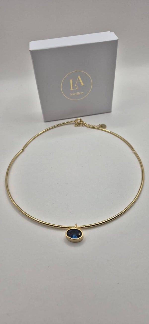Bangle ketting - donker blauw