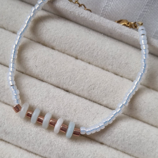 Edelsteen armband met Chalcedoon | diverse varianten