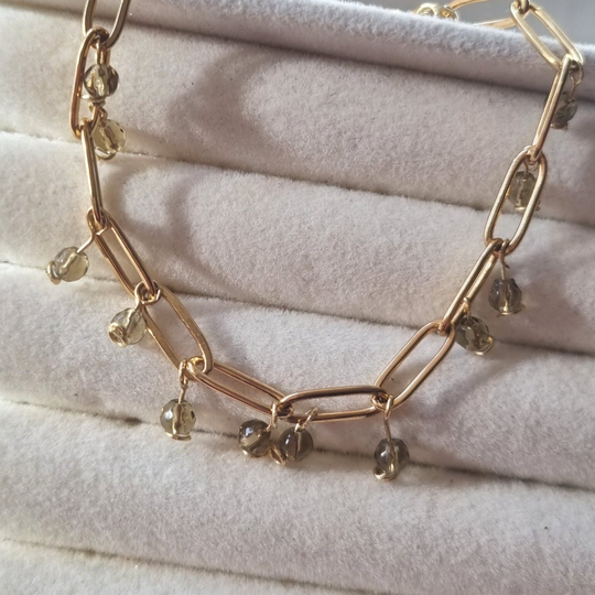 RVS armband met kraaltjes - POLLY