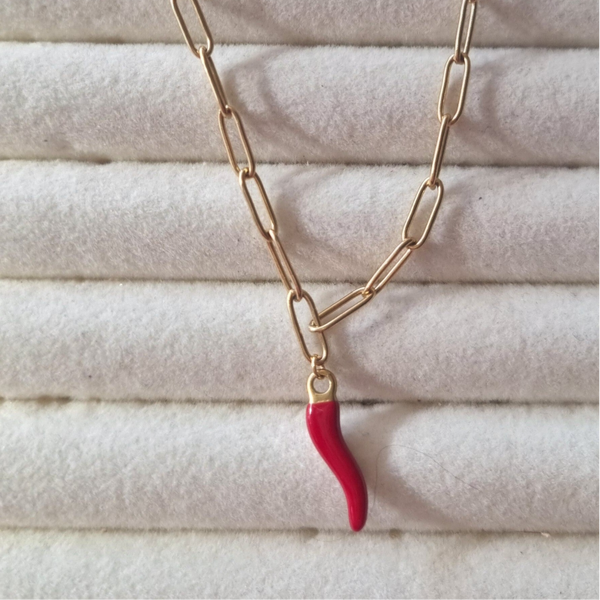 RVS ketting met peper - SPICY