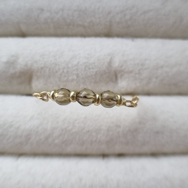 Rvs ring met kralen - JUUL