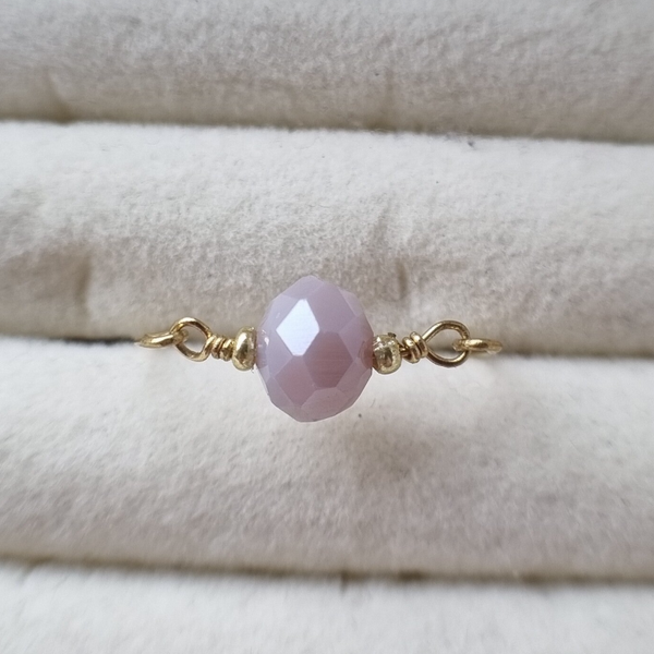 RVS ring met kraal - HERA