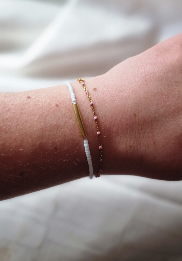 Armband van elastiek met kralen - BIBU