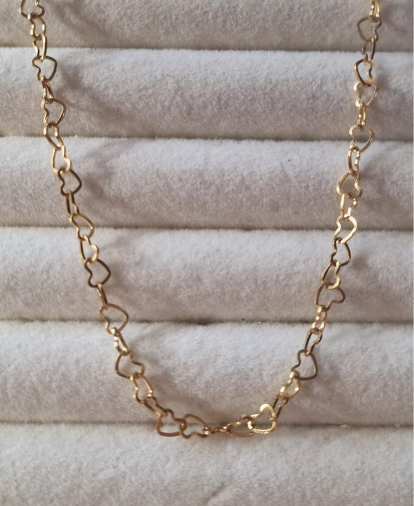 RVS ketting met hartjes - LOVER