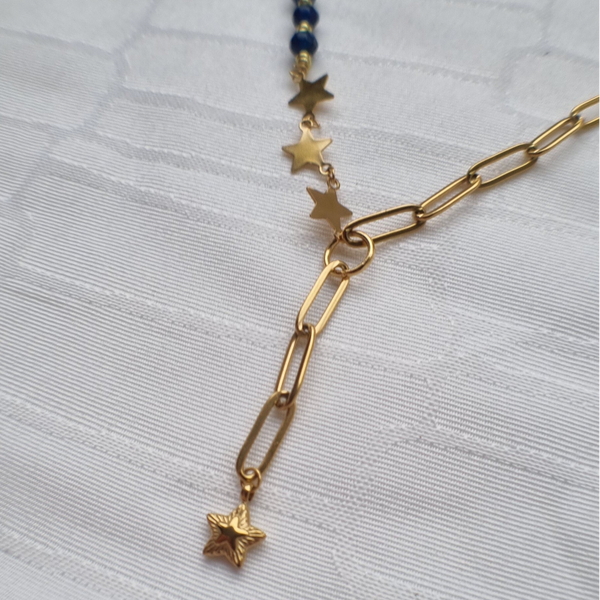 Lariat ketting met sterren - CELESTE