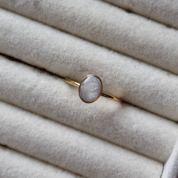 Stainless steel verstelbare ring - ELLIPS
