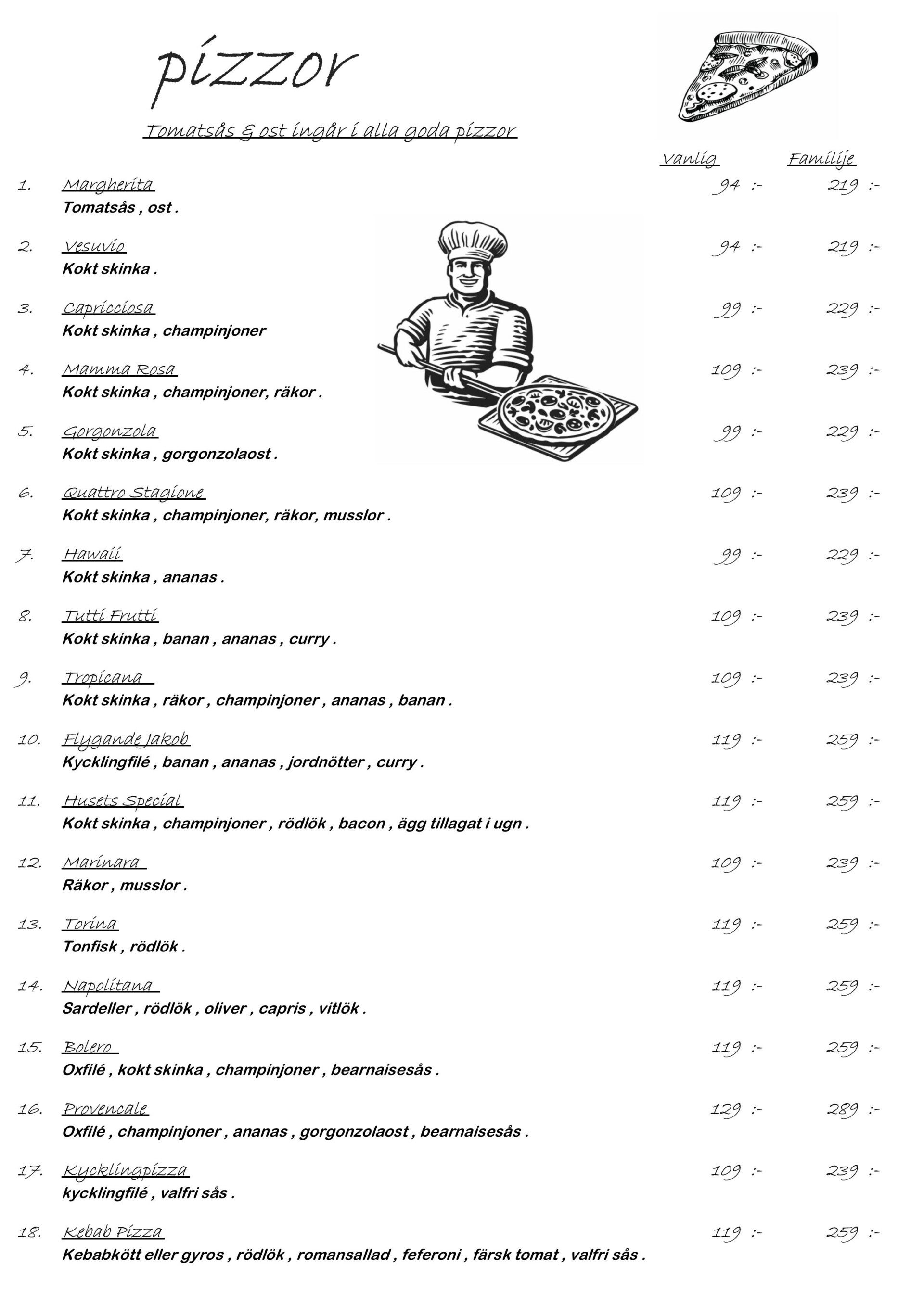 Pizza i  Tomelilla 