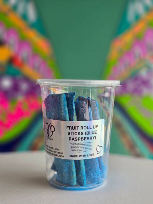 Blue raspberry fruit roll up sticks