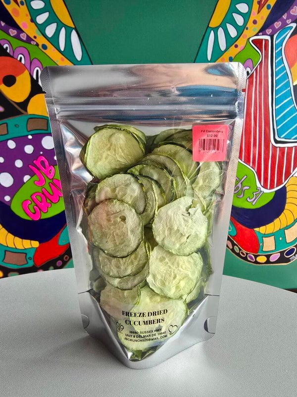 Freeze dried cucumbers