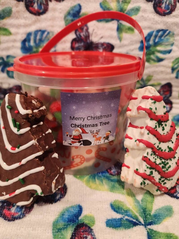 Christmas tree bucket