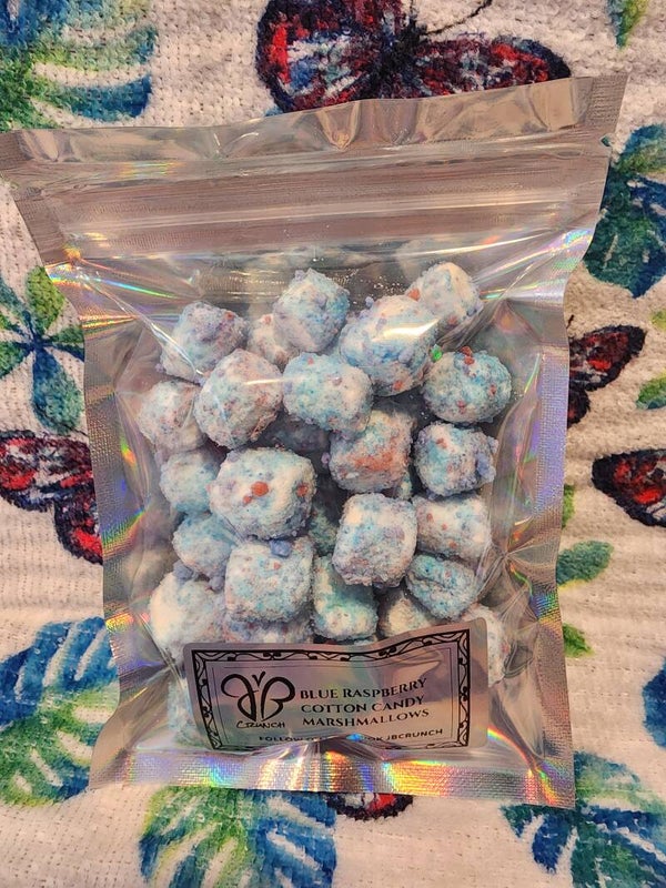 Blue Raspberry cotton candy marshmallows