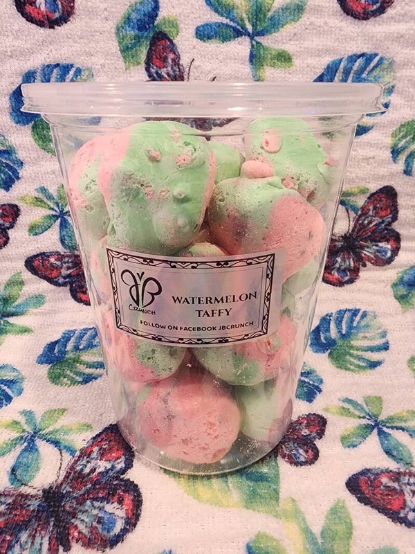 Watermelon taffy