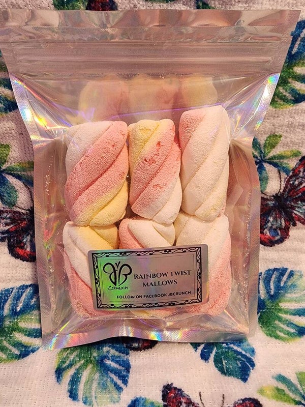 Pink rainbow twist marshmallows