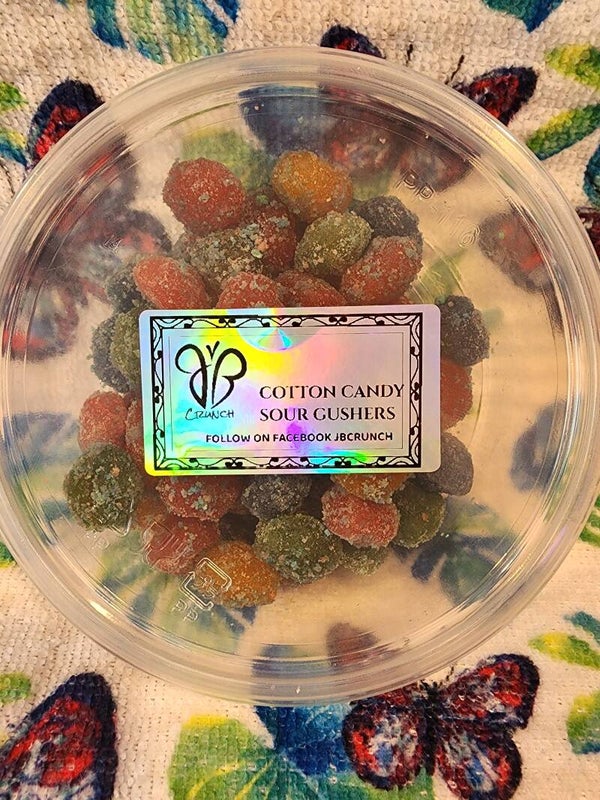 Cotton candy gushers