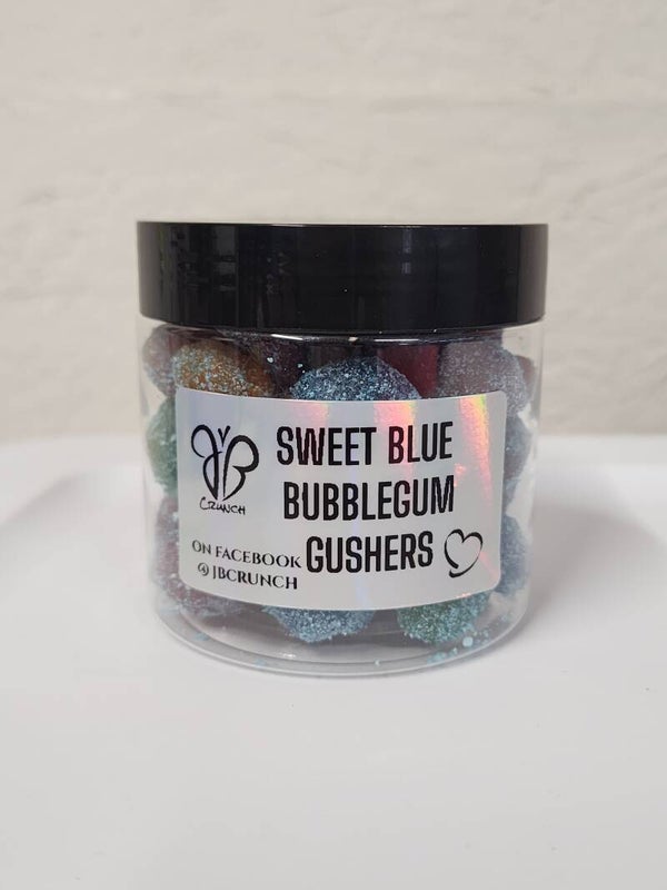 Sweet blue bubblegum gushers