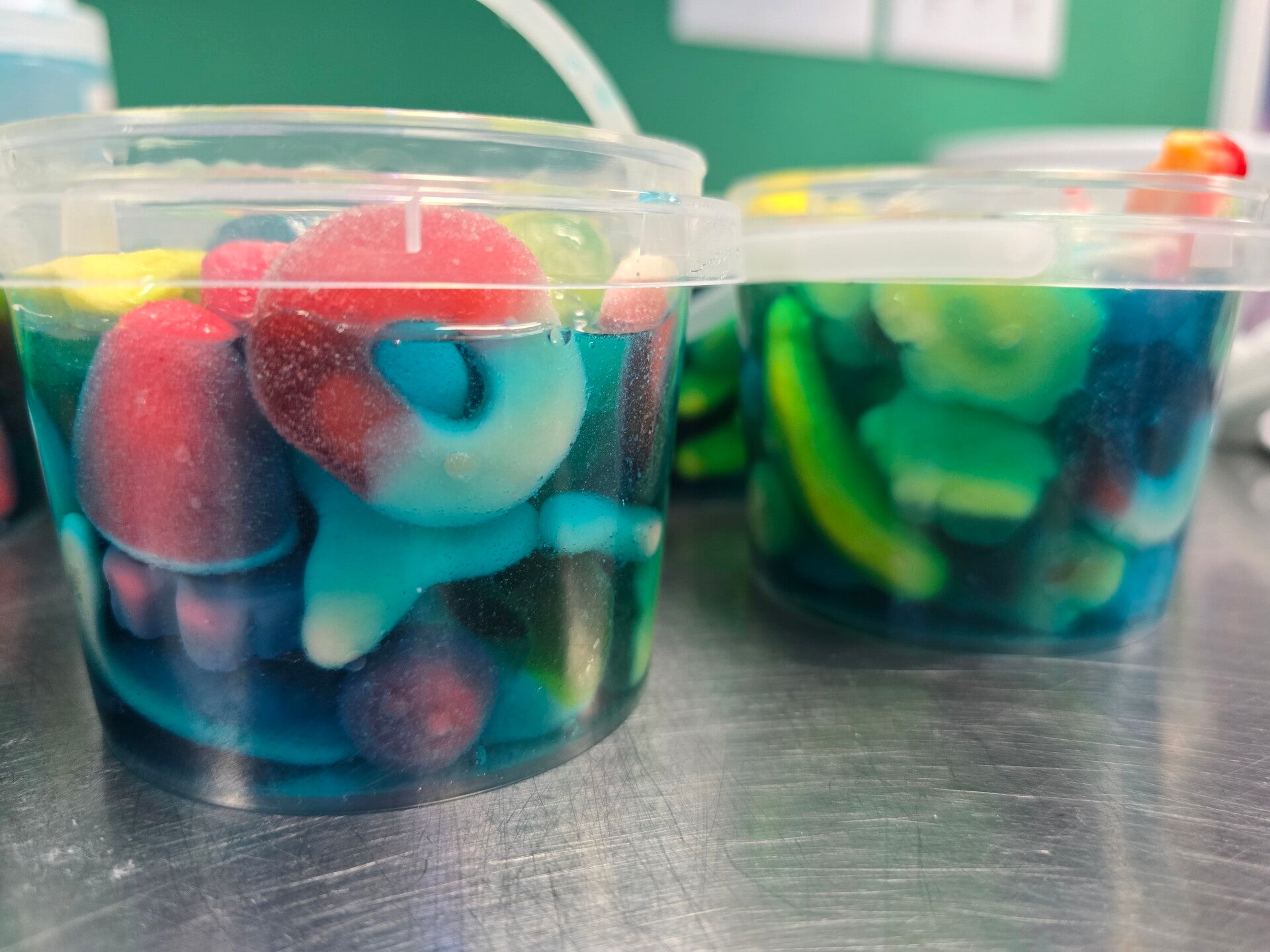 Sweet cotton candy slime gummies