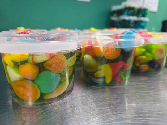 Sour Green apple gummies slime