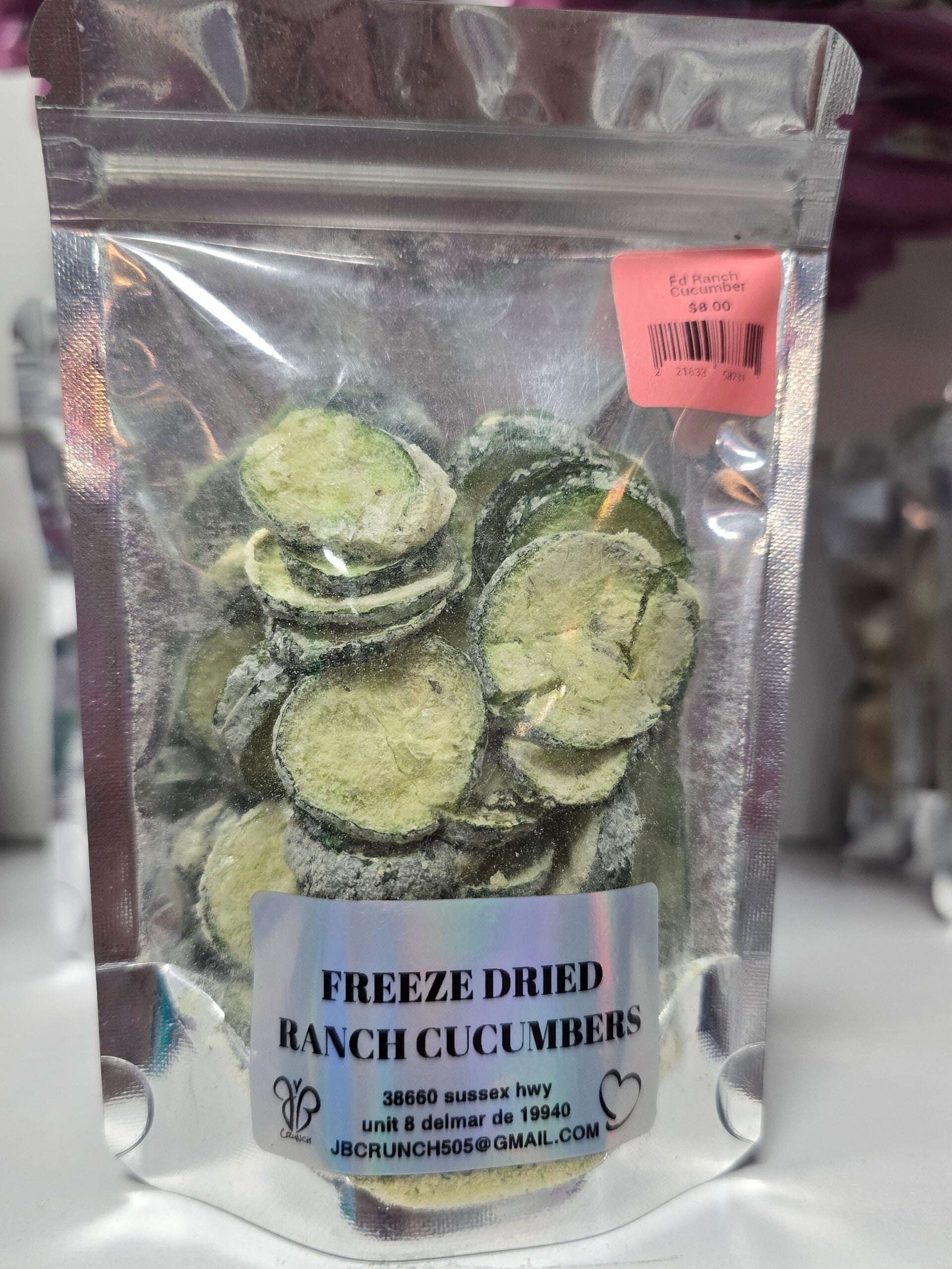 Ranch freeze dried cucumbers