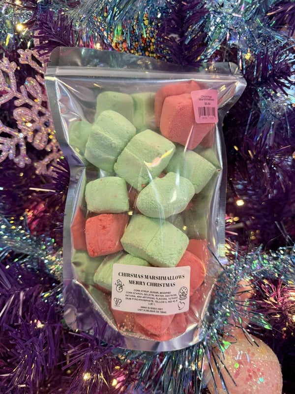 Freeze dried Christmas marshmallows