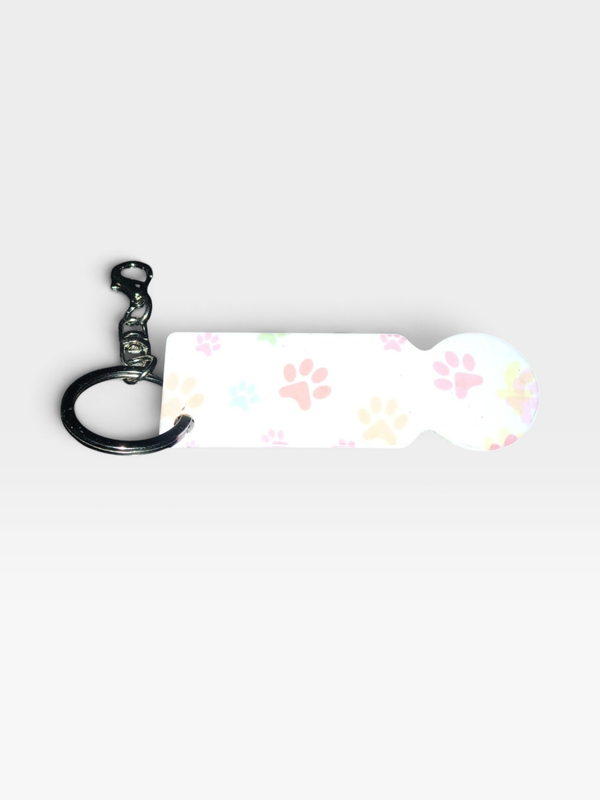 Jeton de caddies - blanc - pattes multicolore