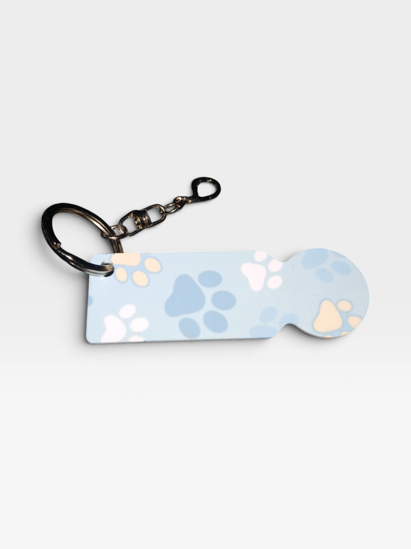 Jeton de caddies -  bleu - pattes multicolore