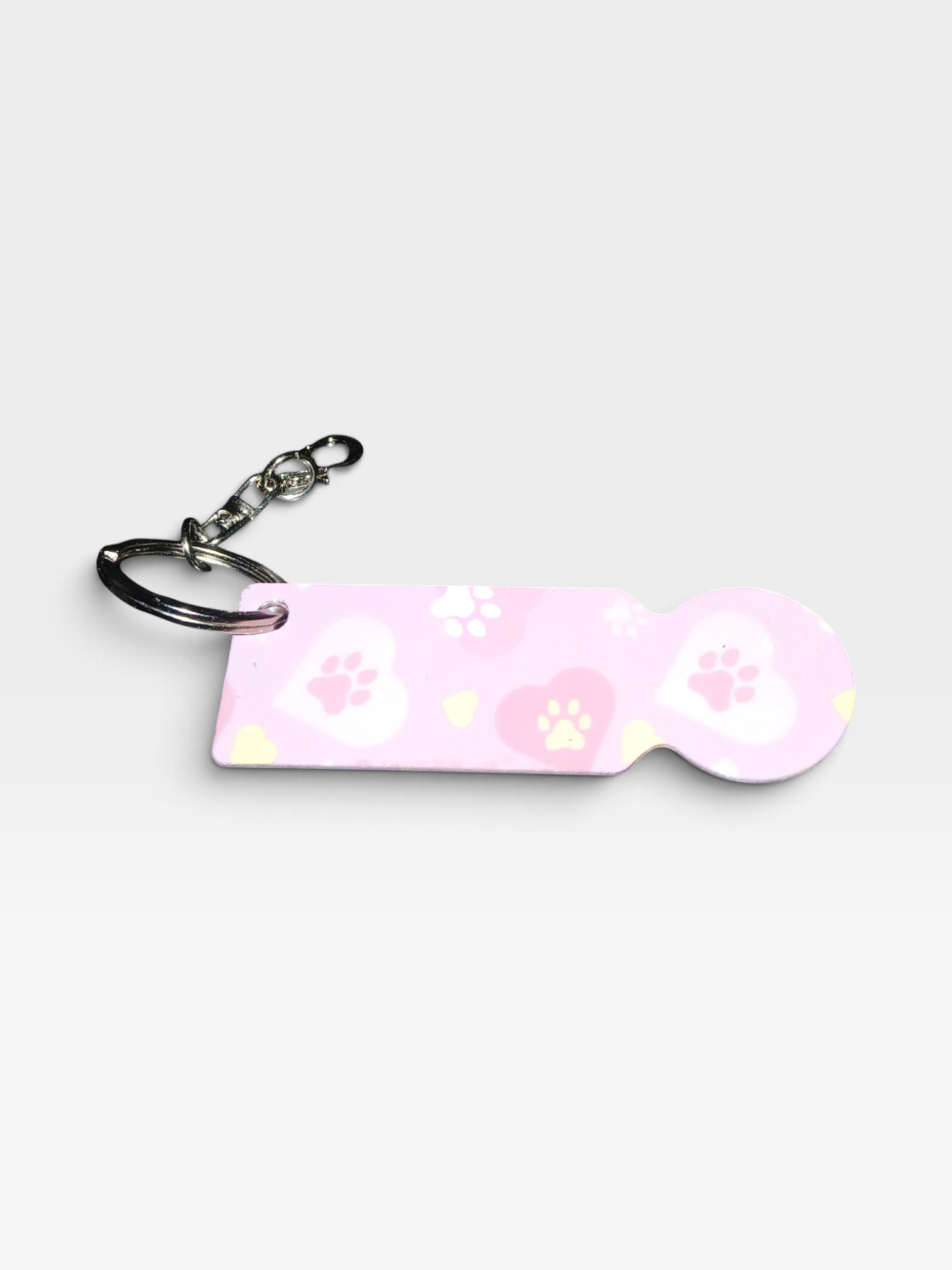 Jeton de caddies -  rose - pattes cœur