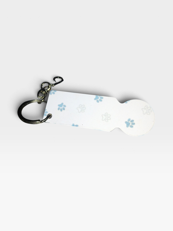 Jeton de caddies -  blanc - pattes bleu et gris