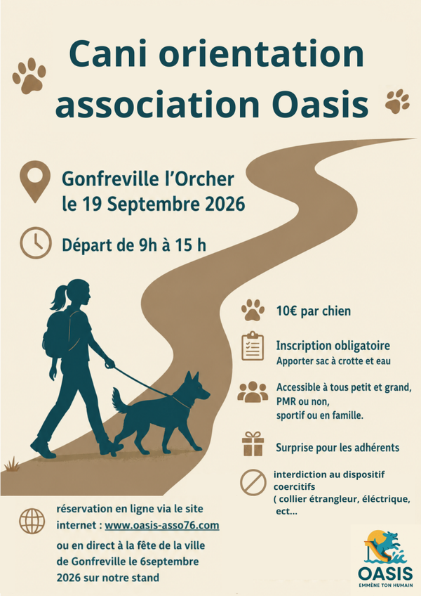Inscription cani orientation (départ de la médiathèque)