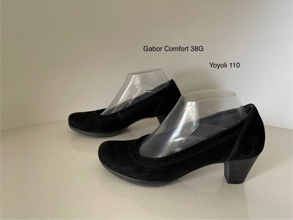 110) Gabor comfort 5G (38G) zwart suède pumps
