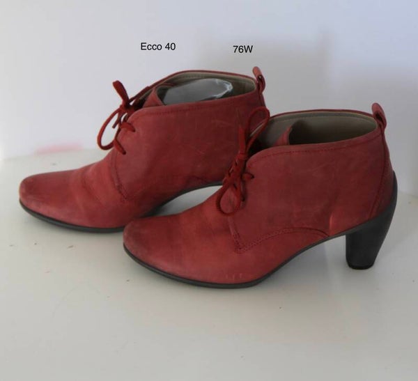 76W ) ECCO Sculptured 40 rood enkellaarzes pumps