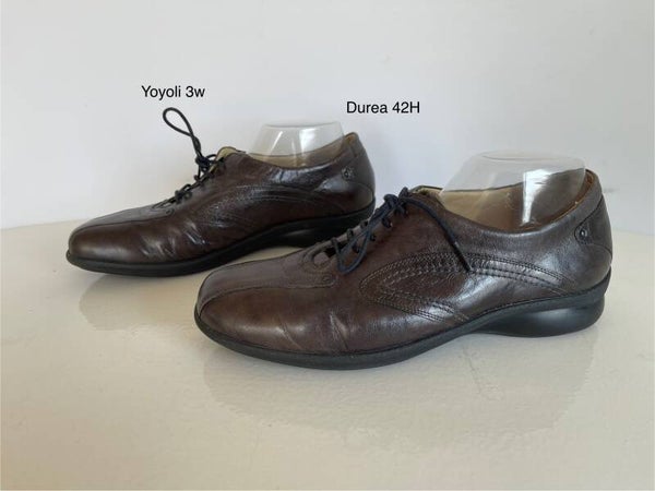 3W) Durea 42H Bruine Leren Veterschoenen - Zo goed als nieuw