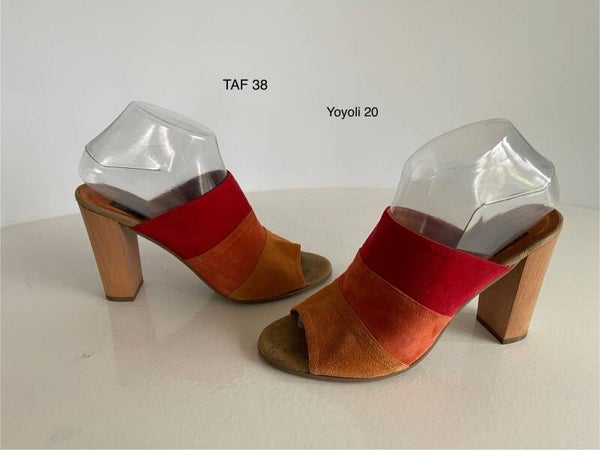 20) TAFT shoes 38 suede leren pumps