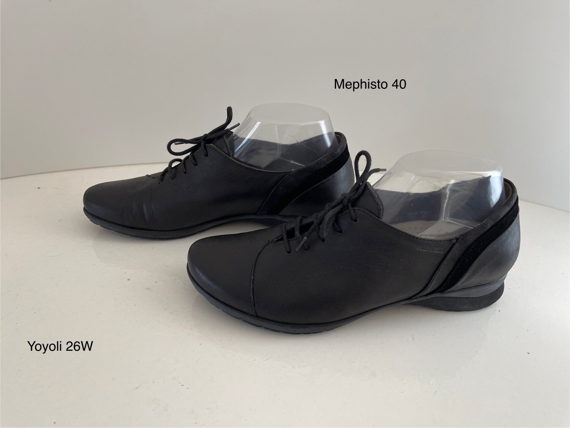 26W)Mephisto 6 1/2 (40)  veter schoenen  zwart (als nieuw)