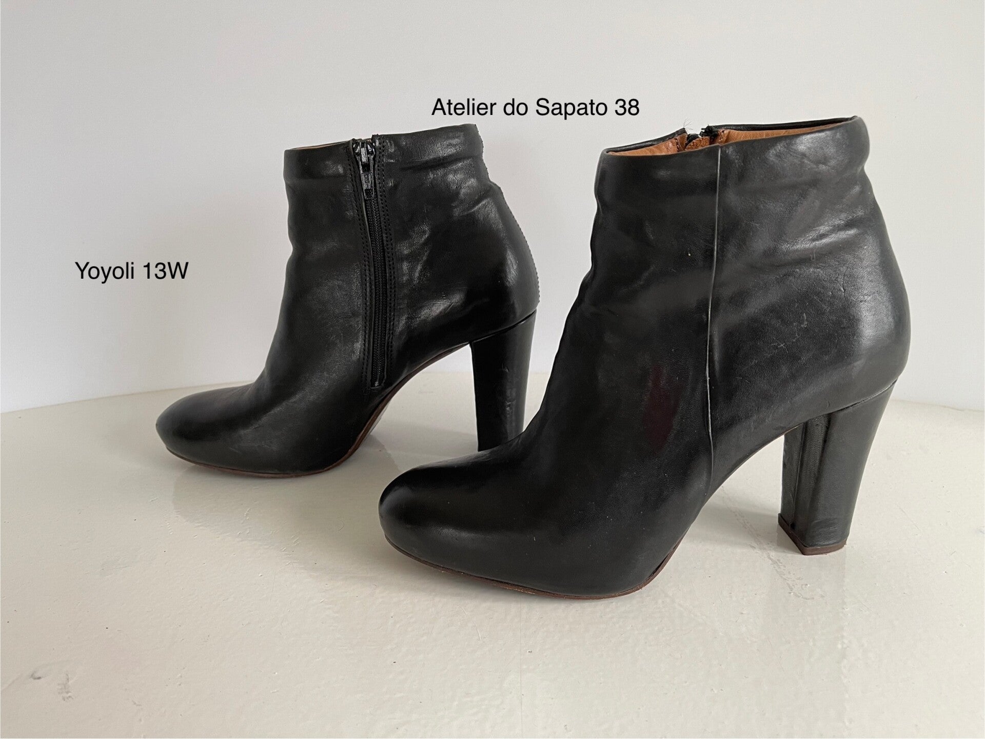 13W) Atelier do sapato 38 elegante tijdloze leren pumps zwart
