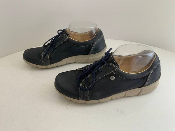 Wolky 37 veterschoen donkerblauw  344)