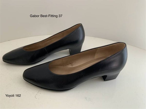 162) Gabor 4 (37)pumps zwart leer Breedte: F (Best Fitting)