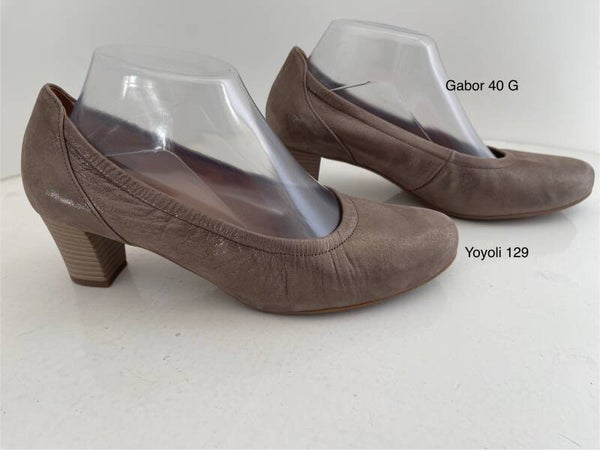 129) Gabor 6 1/2 40 G grijs metallic instappers