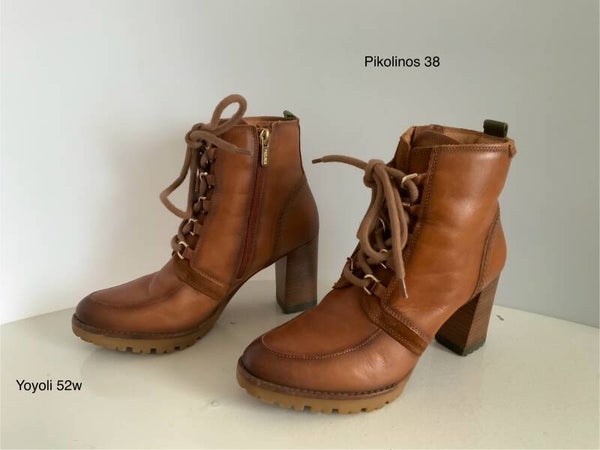 52W) Pikolinos 38 bruine cognac leren laarzen