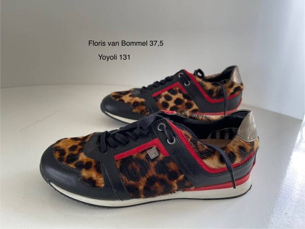 131) Floris van Bommel 37 1/2 leren sneaker animalprint