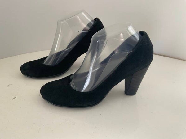 Ecco 38 zwarte suede leren pumps 397 )