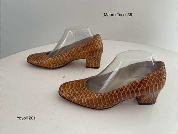 201) Mauro Tecci 38 lak slangprint leren instappers