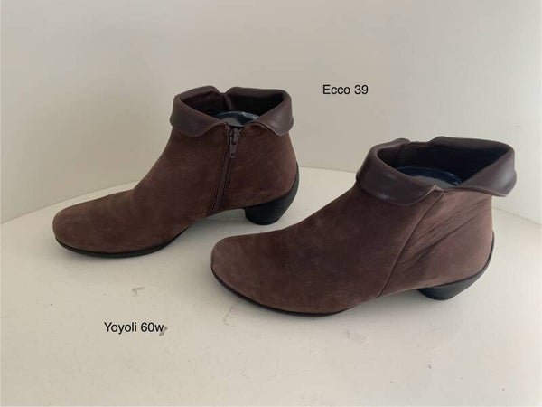 60W) Ecco 39 bruine enkellaarsjes
