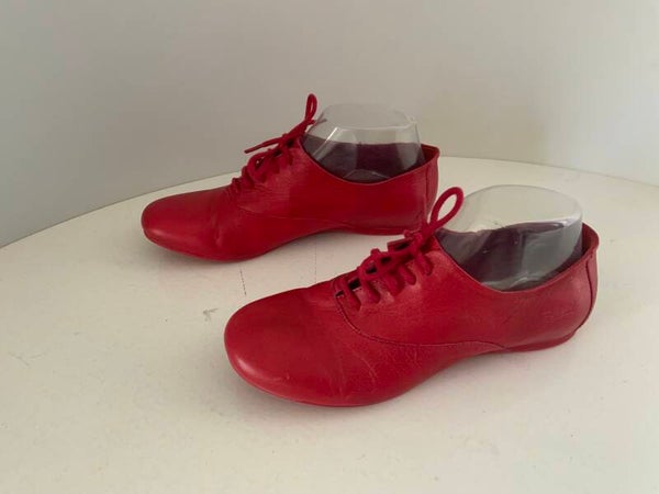 221) B4you 38  veters leren rode schoenen