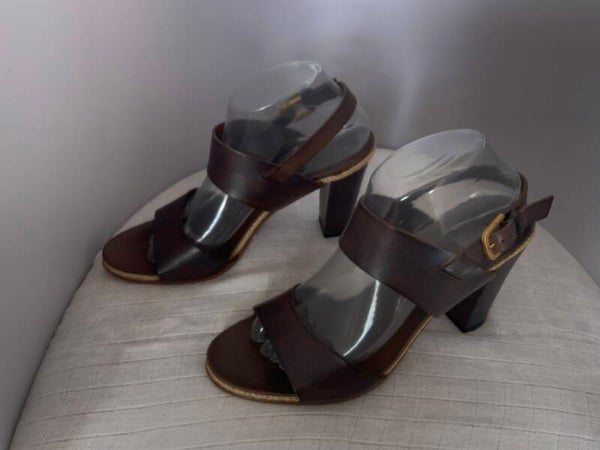 Fred de la Bretoniere 40 bruine leren sandalen