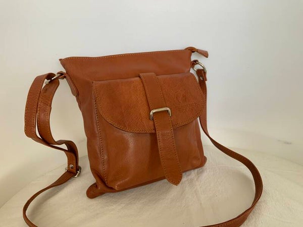 Leren schoudertasje van Green Leather Factory