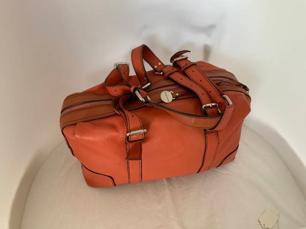 Rabeando orange leren tas mooi model